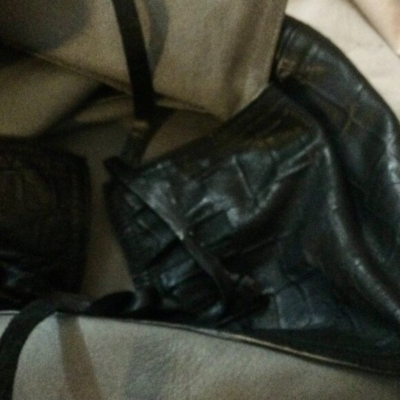 Let & Her Leather Tote Bag Beautiful Black Leather - Picture 4 of 4